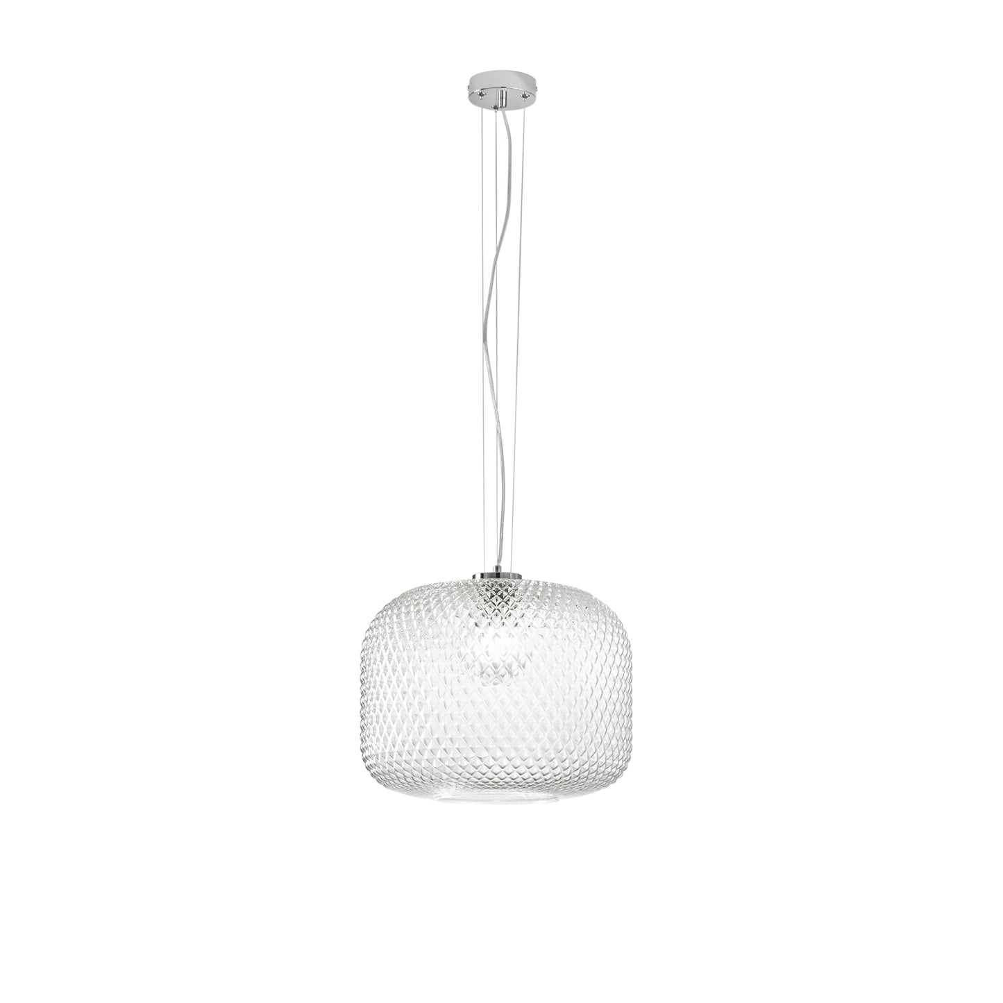 Sospensione ASHFORD in vetro trasparente 150x40 cm. Ø