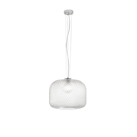 Sospensione ASHFORD in vetro trasparente 150x40 cm. Ø