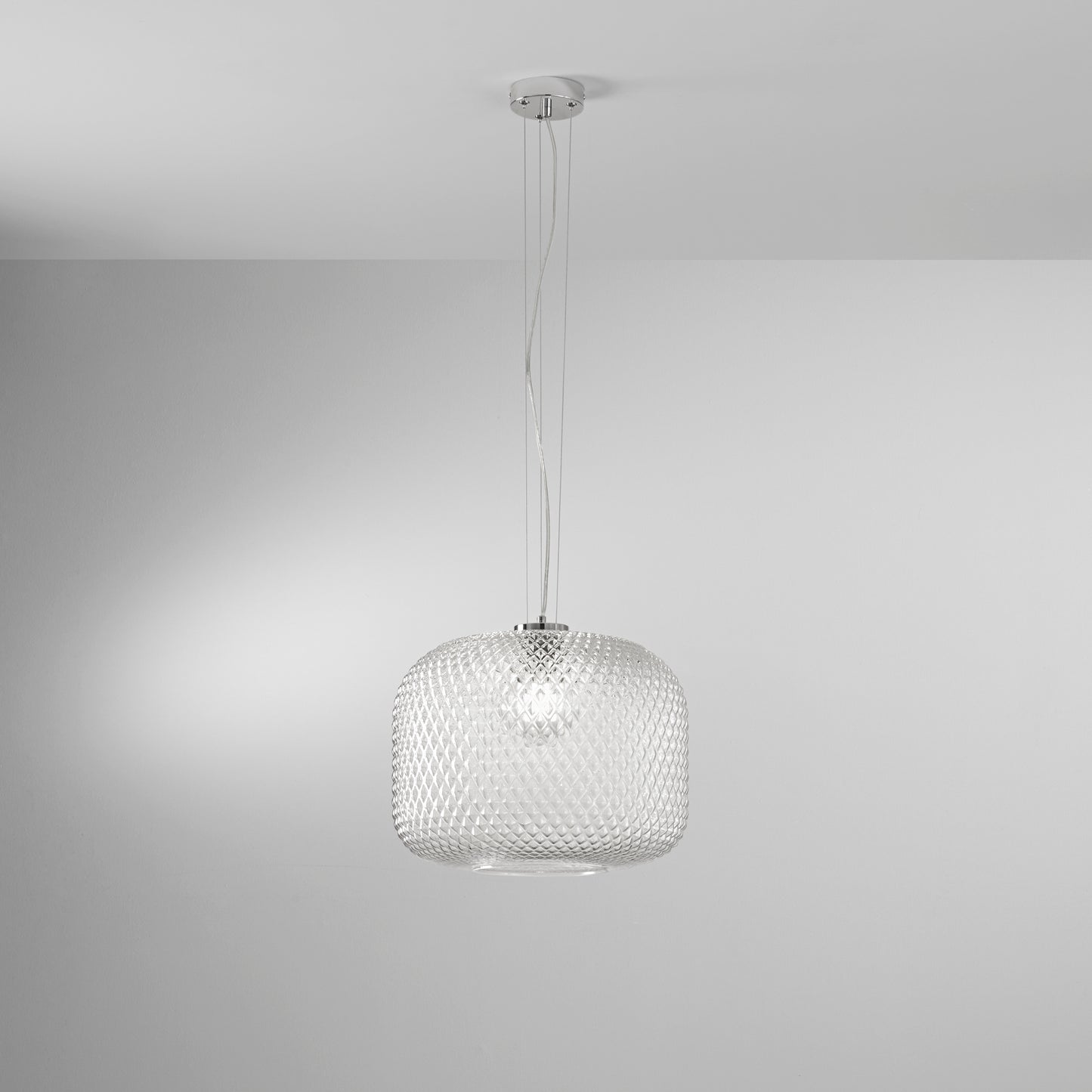 Sospensione ASHFORD in vetro trasparente 150x40 cm. Ø