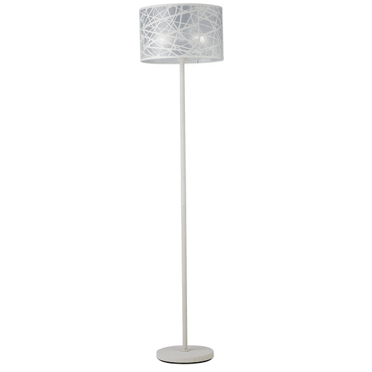 Piantana BATIK in acciaio bianco con decori a taglio laser