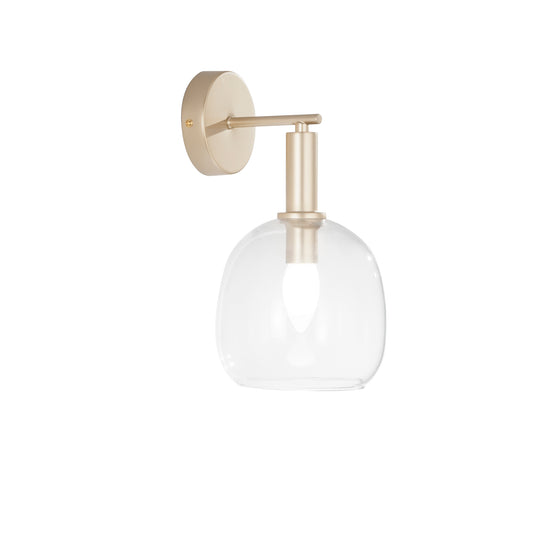 Applique BRANDY con finiture oro e diffusore in vetro soffiato