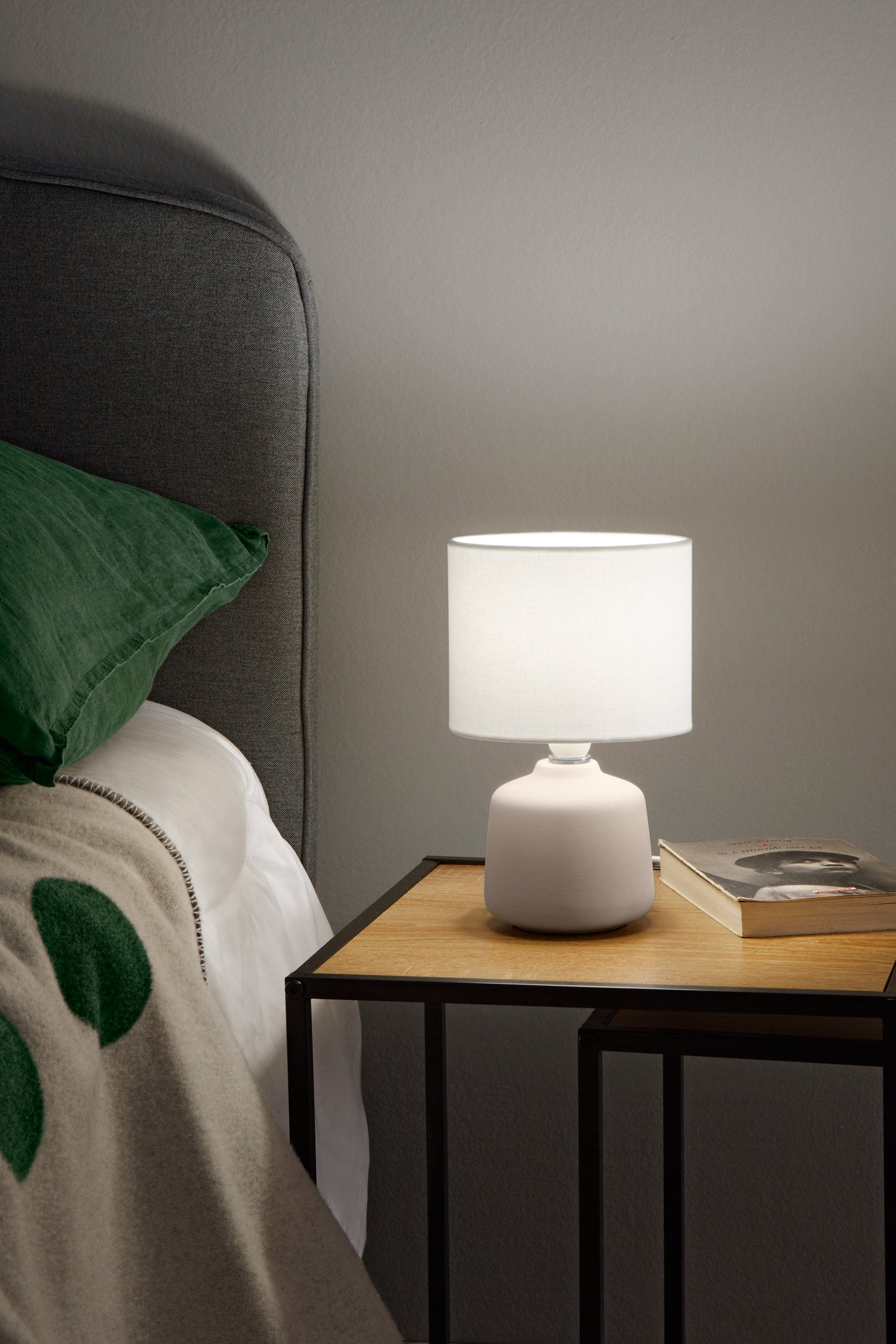 Lampada Burano con base bianca in ceramica
