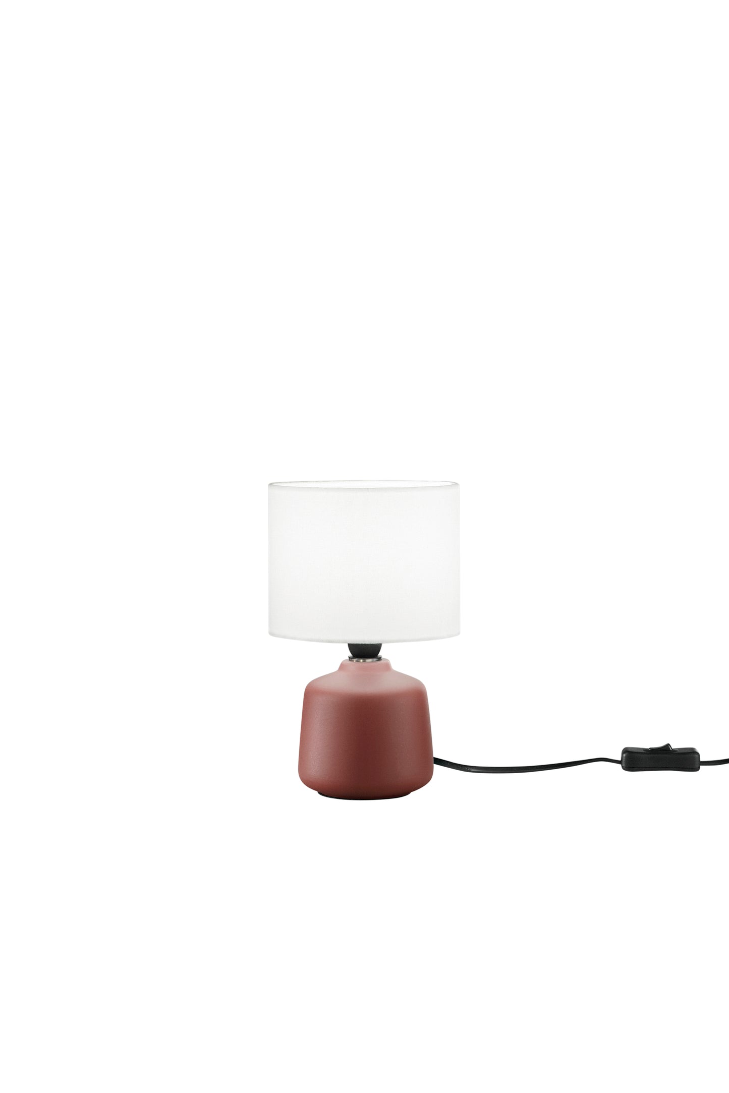 Lampada Burano con base rossa in ceramica