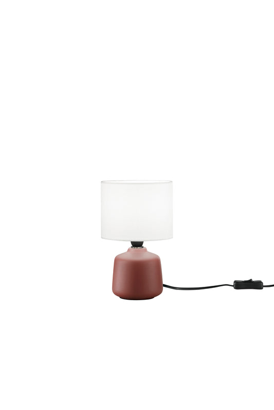 Lampada Burano con base rossa in ceramica
