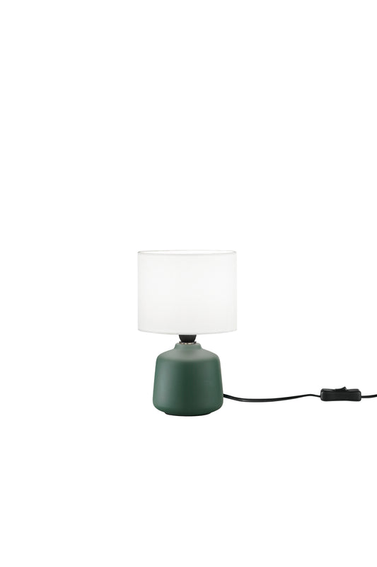 Lampada Burano con base verde in ceramica