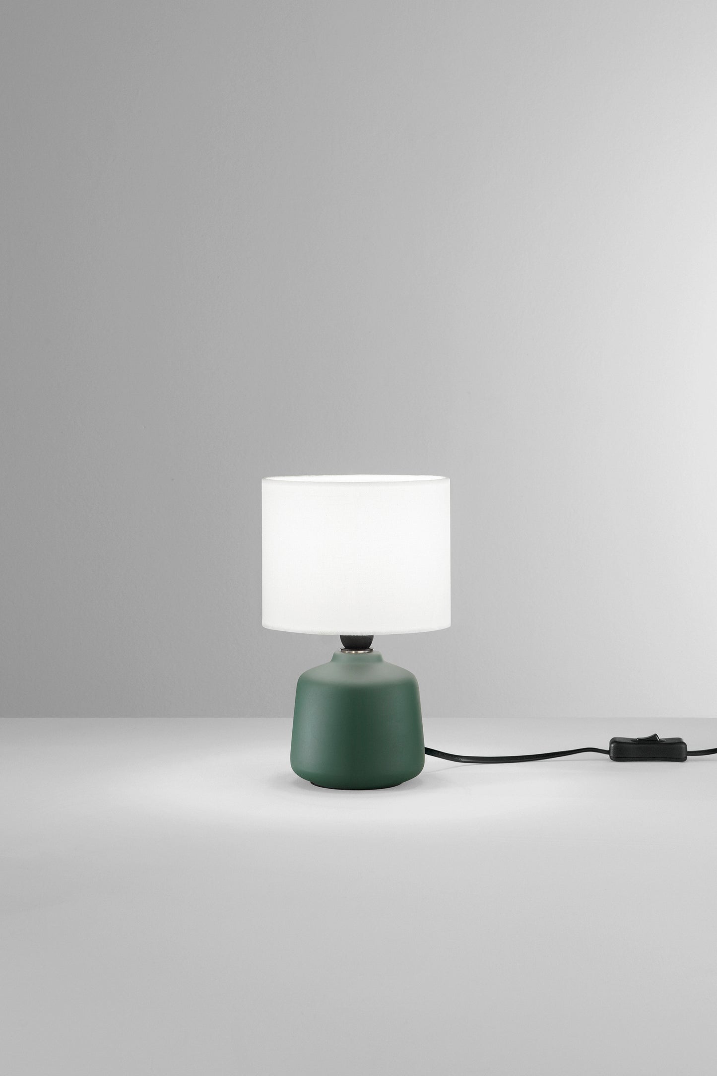 Lampada Burano con base verde in ceramica