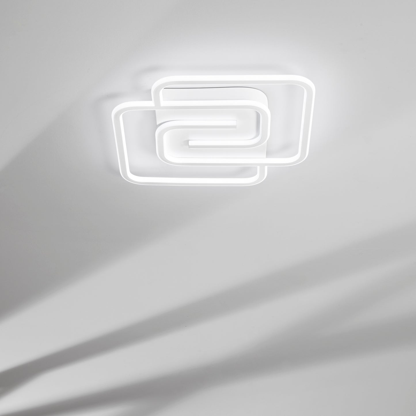 Plafoniera LED CAYMAN quadrata bianca 40W con interruttore CCT