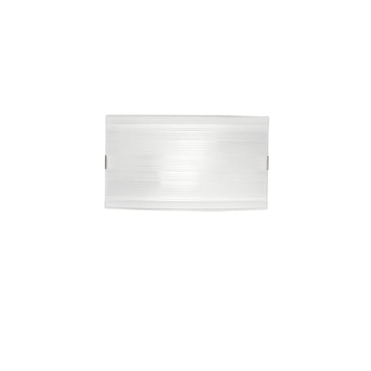 Applique CELINE in vetro bianco satinato 35x20 cm.
