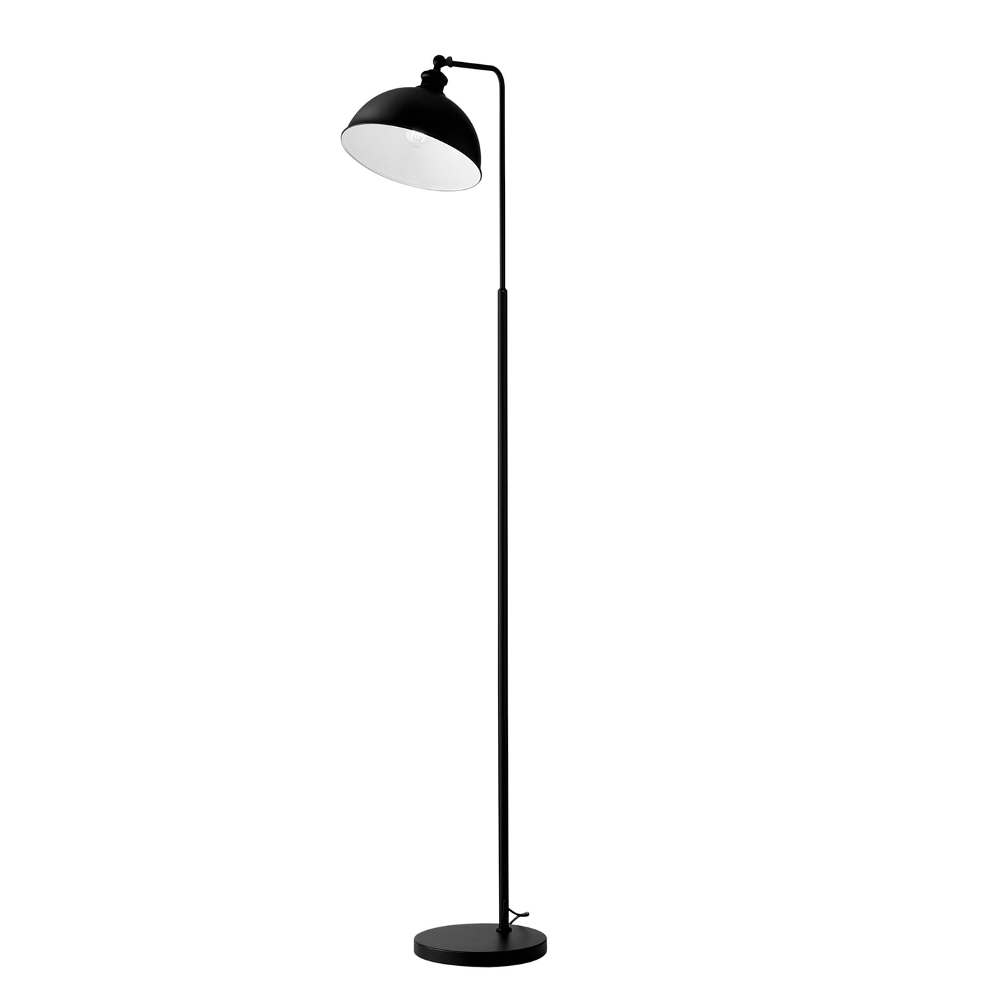 Piantana CHARLESTON in metallo nero con interno bianco