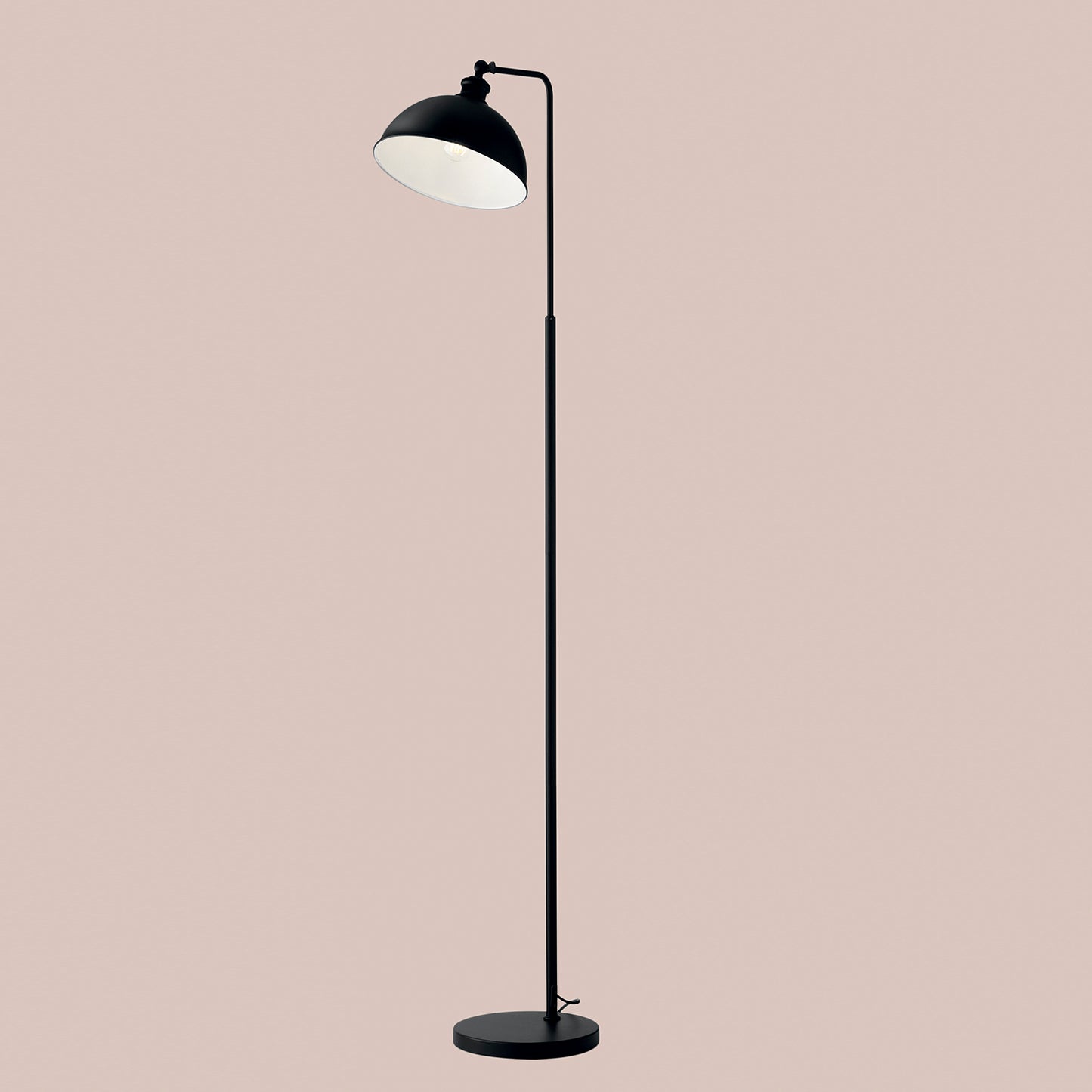 Piantana CHARLESTON in metallo nero con interno bianco