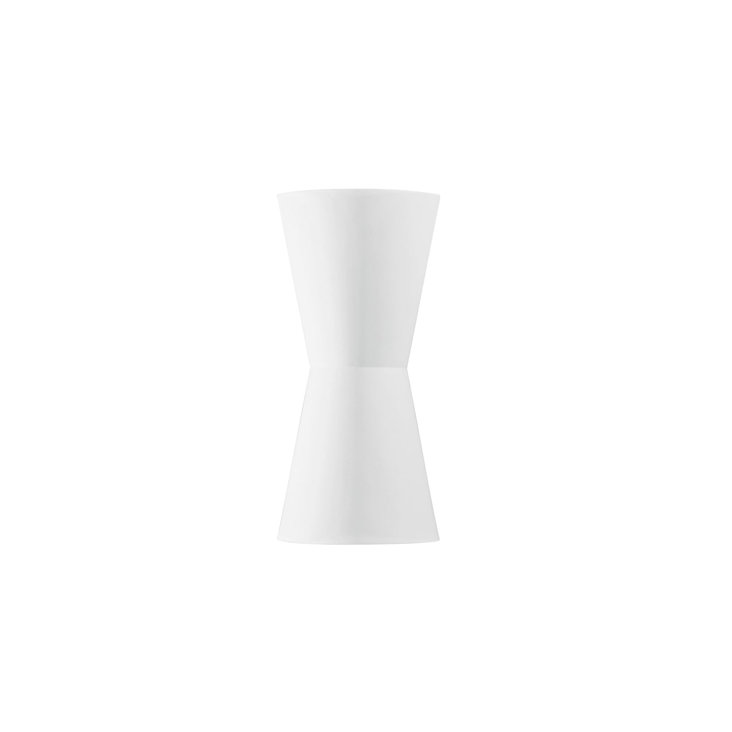 Applique CLEPSYDRA in gesso bianco verniciabile con luce biemissione 38 cm.