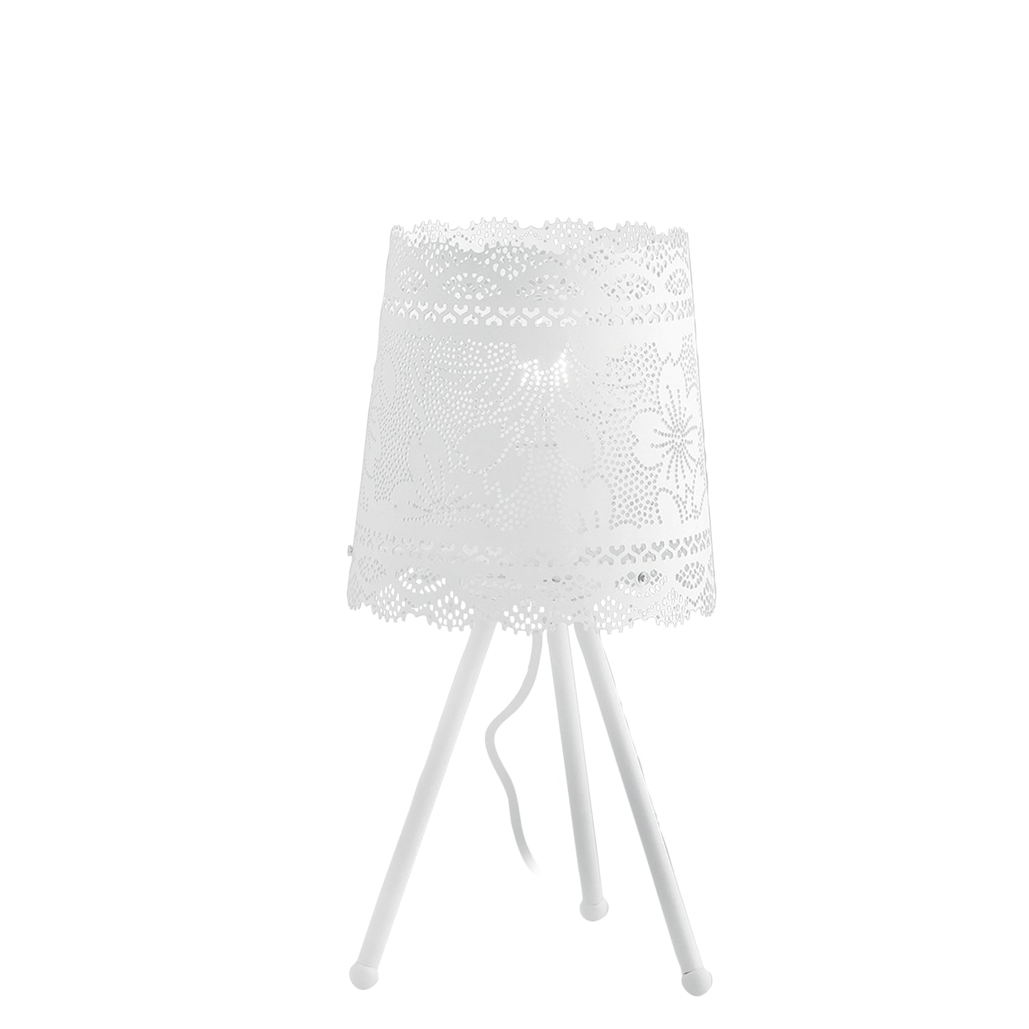 Lampada da tavolo CLUNY in metallo bianco