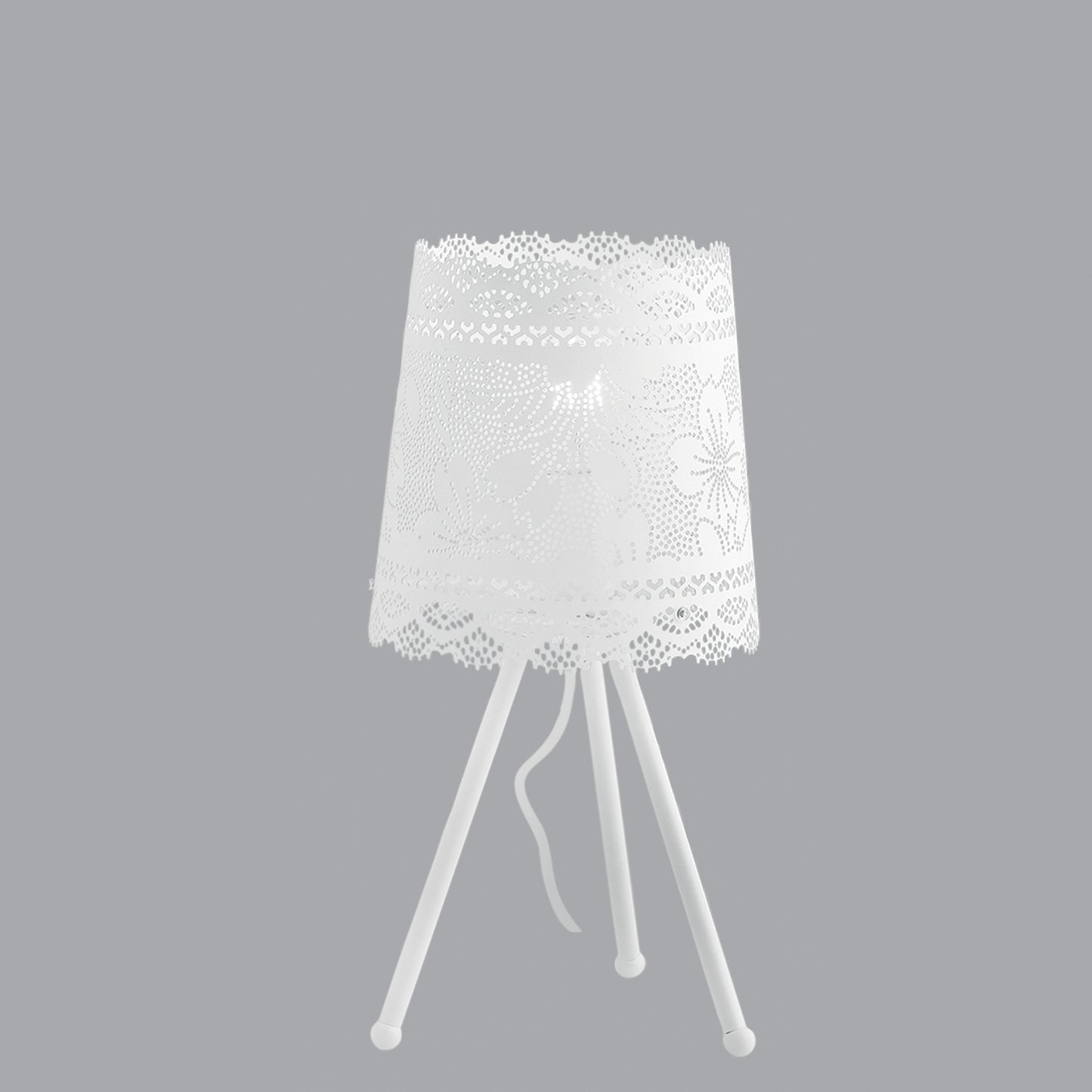 Lampada da tavolo CLUNY in metallo bianco