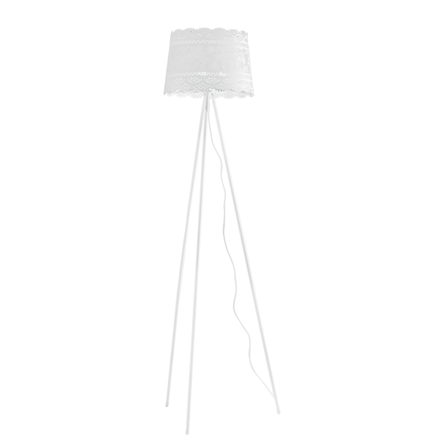 Piantana CLUNY in metallo bianco opaco
