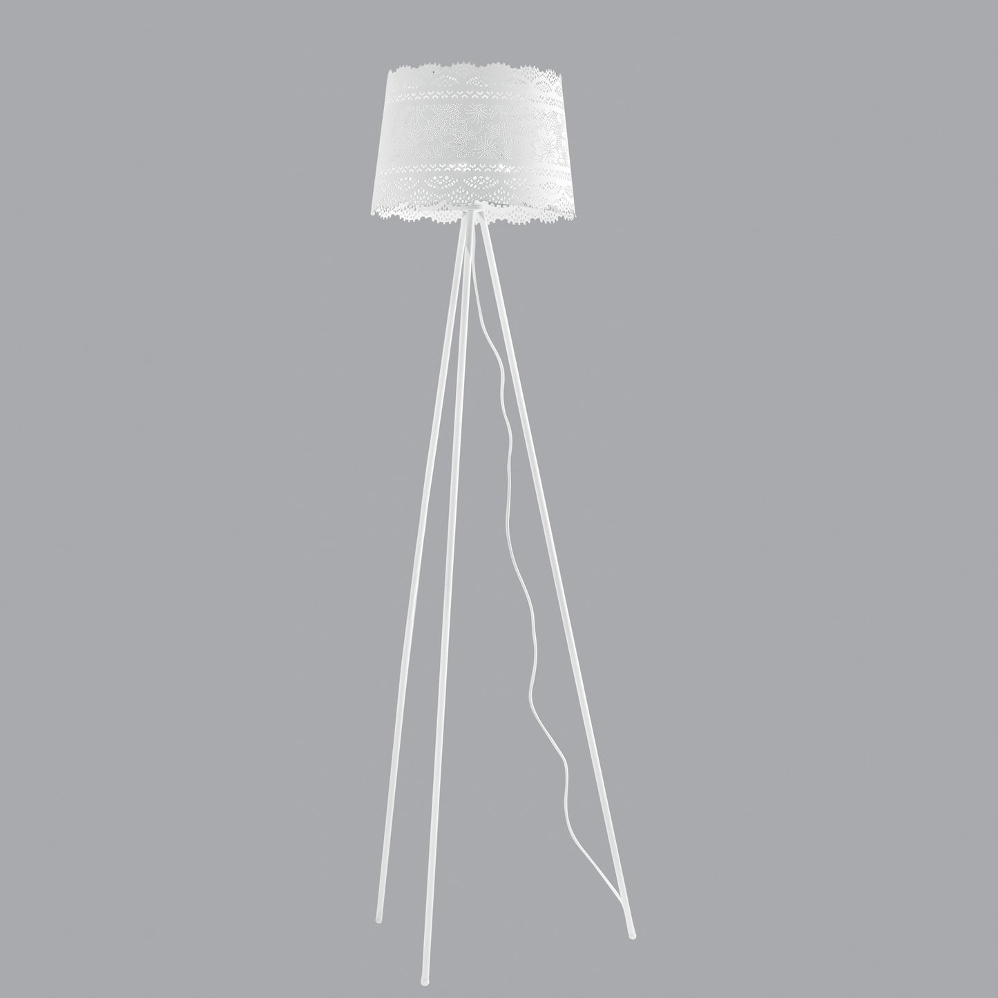 Piantana CLUNY in metallo bianco opaco