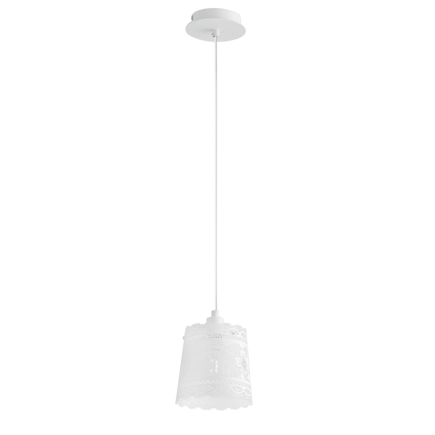 Sospensione CLUNY in metallo bianco opaco 14 cm.