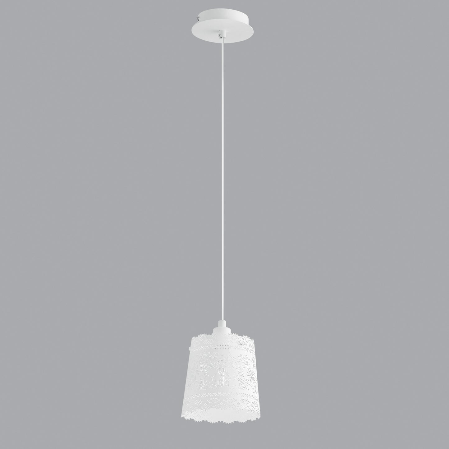 Sospensione CLUNY in metallo bianco opaco 14 cm.