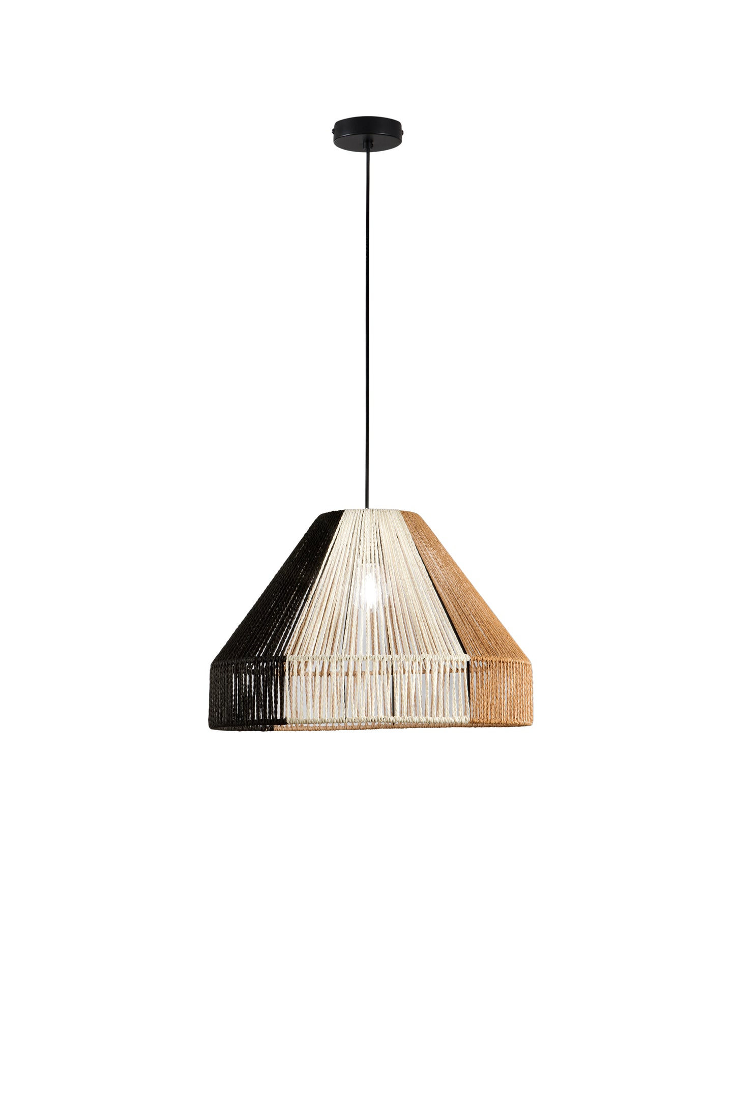 Sospensione COCONUT in fili di carta naturale 1 punto luce