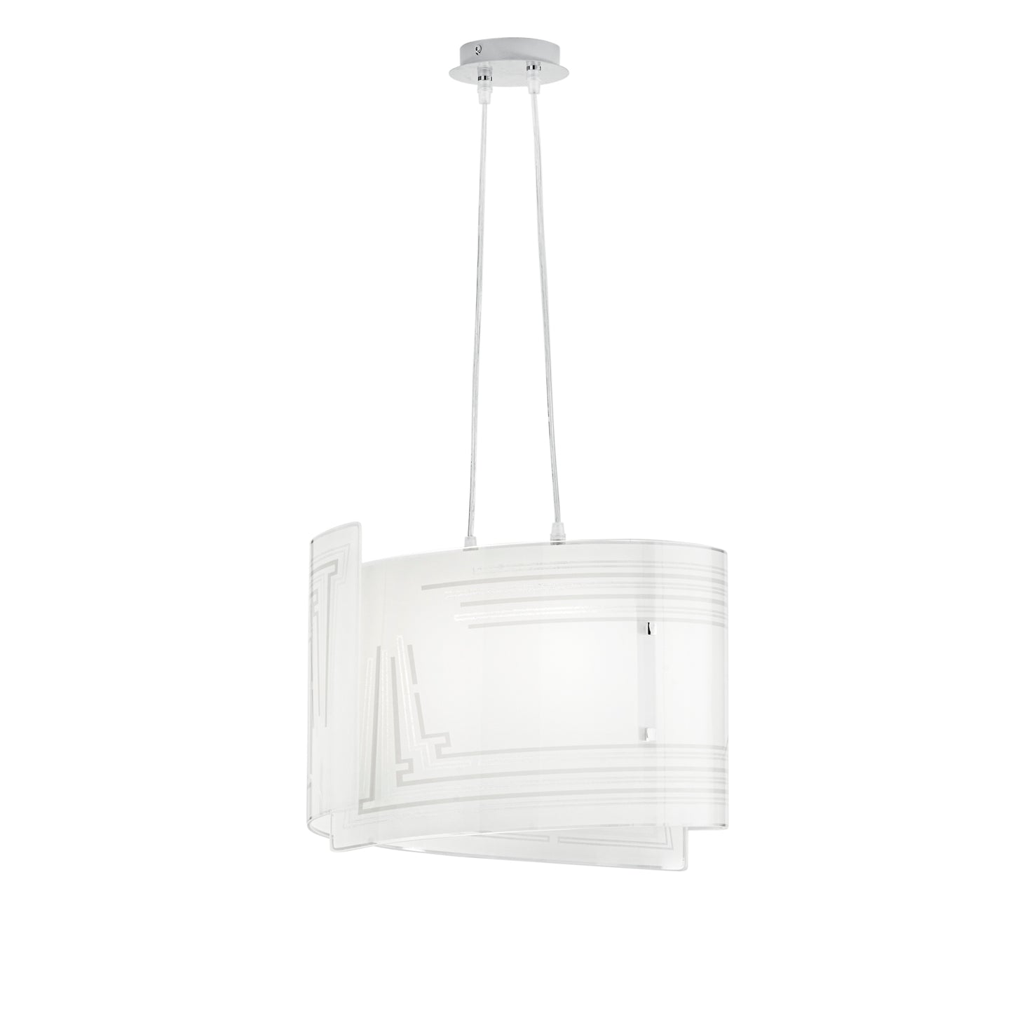 Sospensione CONCEPT in vetro bianco 45 cm.