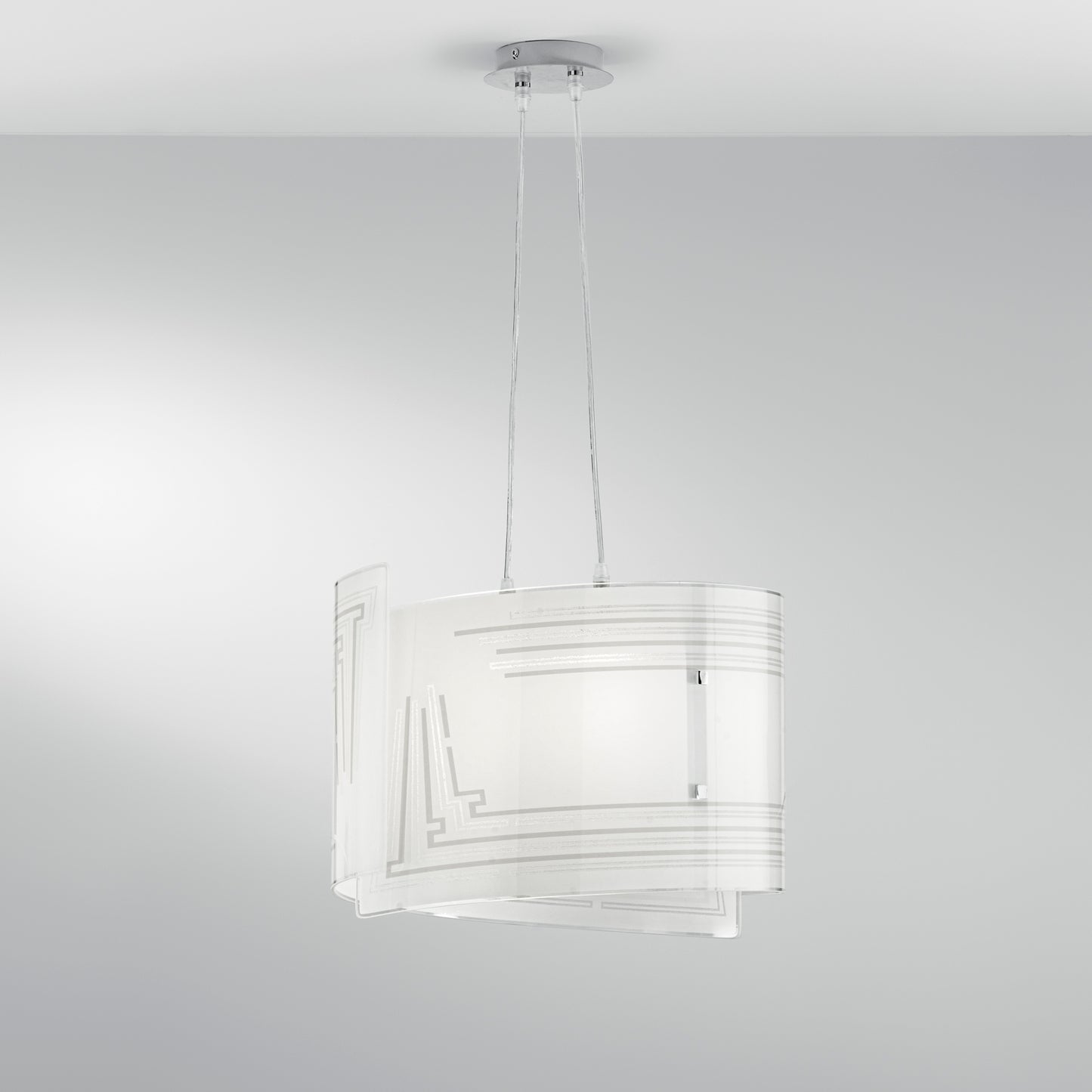 Sospensione CONCEPT in vetro bianco 45 cm.
