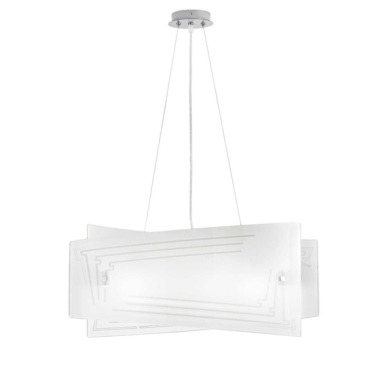 Sospensione CONCEPT in vetro bianco 60 cm.