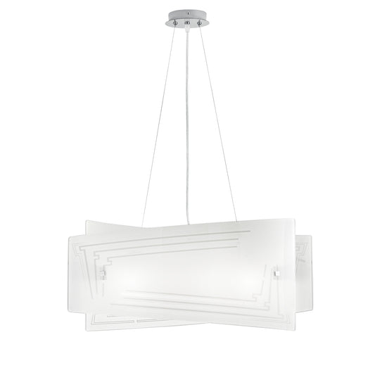 Sospensione CONCEPT in vetro bianco 60 cm.