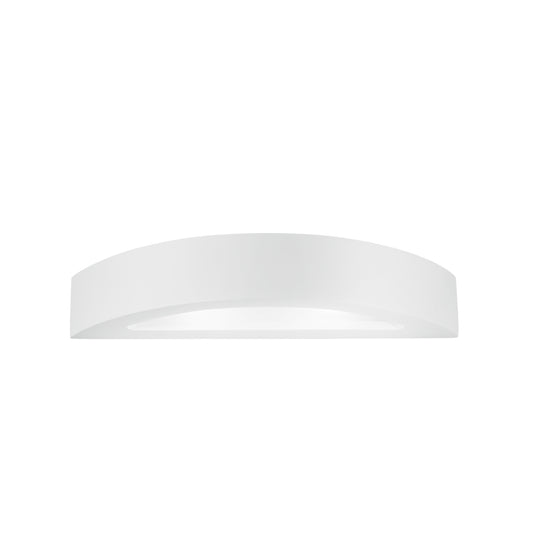 Applique CORTINA in gesso bianco verniciabile con doppio diffusore - 42 cm.