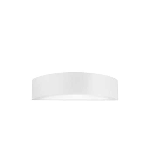 Applique CORTINA in gesso bianco verniciabile con doppio diffusore - 30 cm.