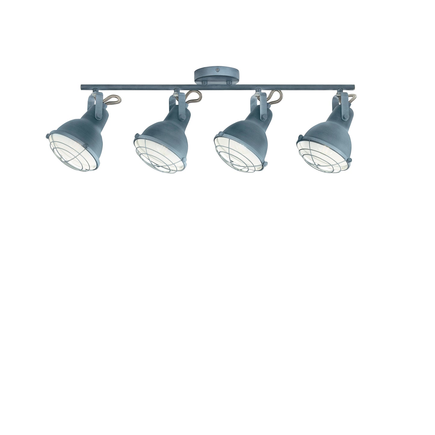 Plafone CUBA in metallo grigio con 4 diffusori orientabili