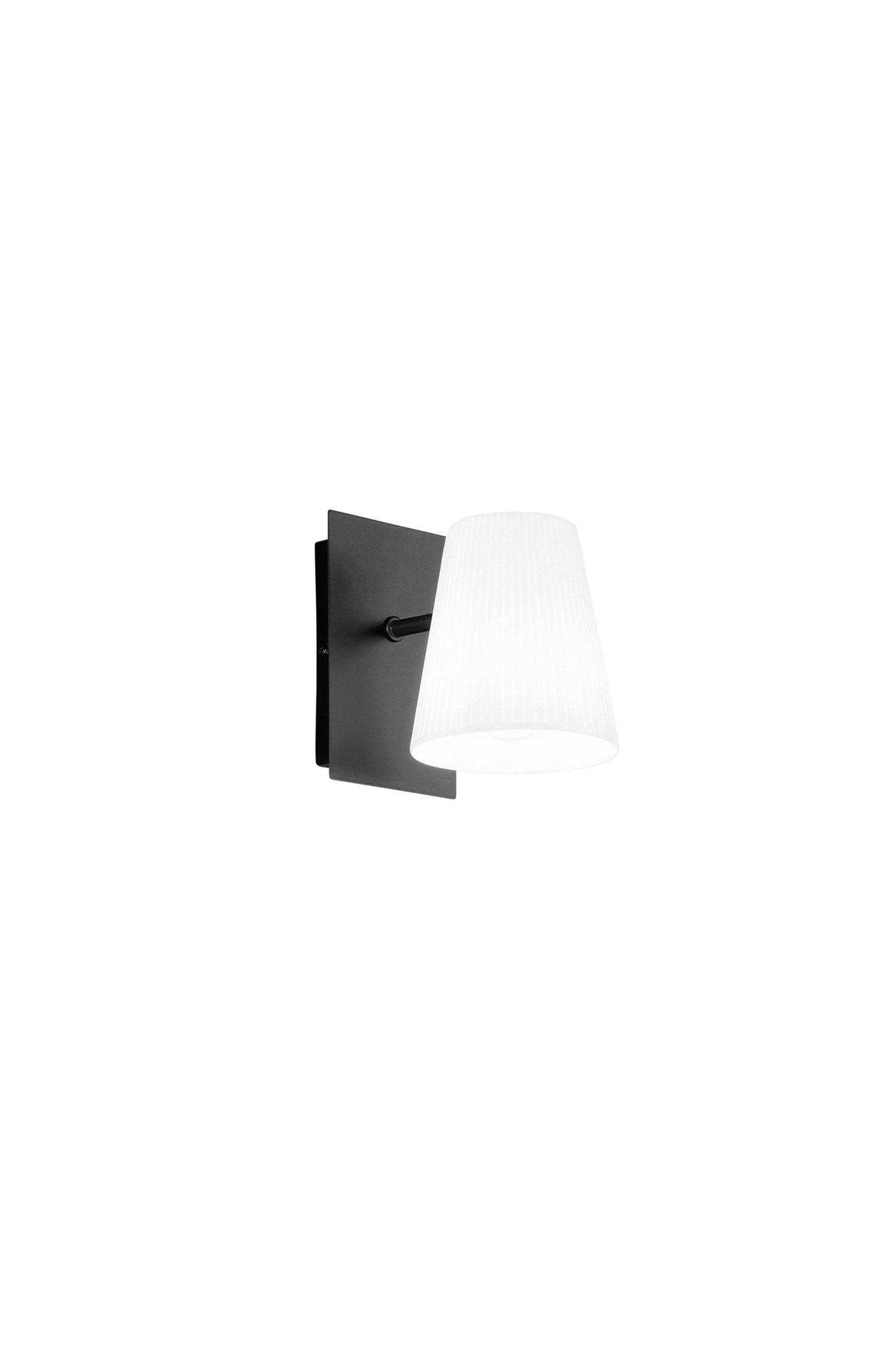 Applique CULT nera in metallo con diffusore in termoplastica