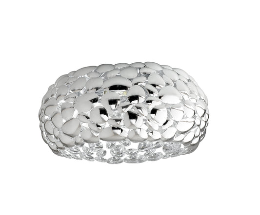 Plafoniera DIONISO in metallo cromato 35 cm.