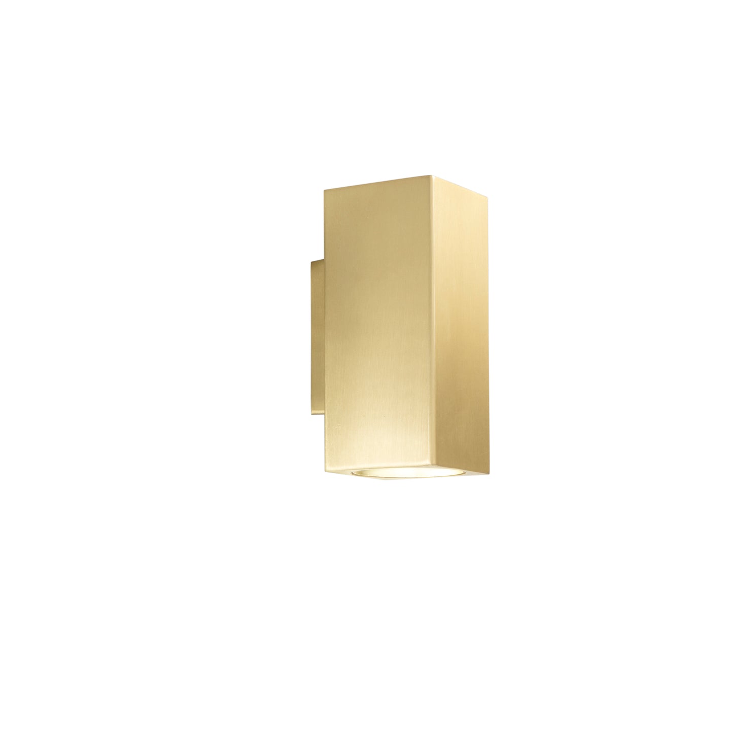 Applique DUDUK quadrata biemissione in metallo oro 10 cm.