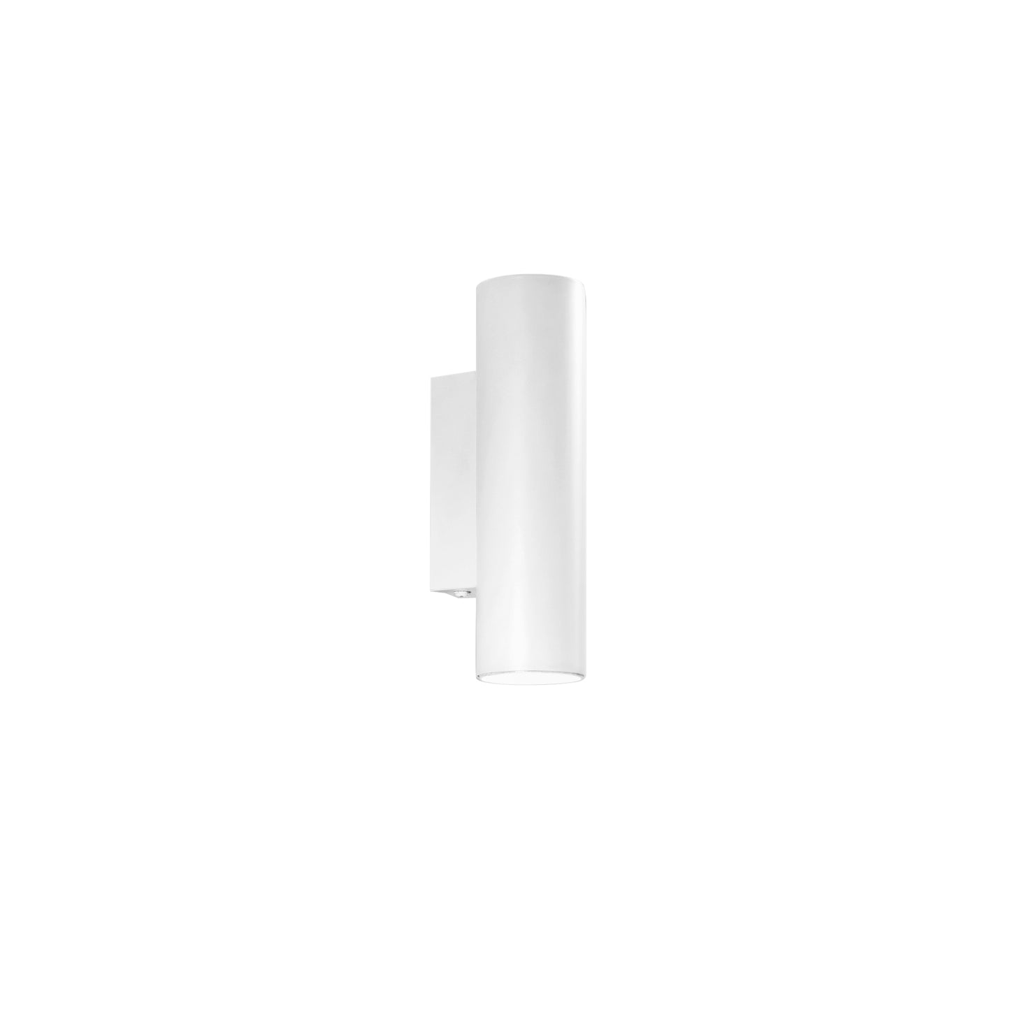 Applique DUDUK rotonda biemissione in metallo bianco 7 cm.