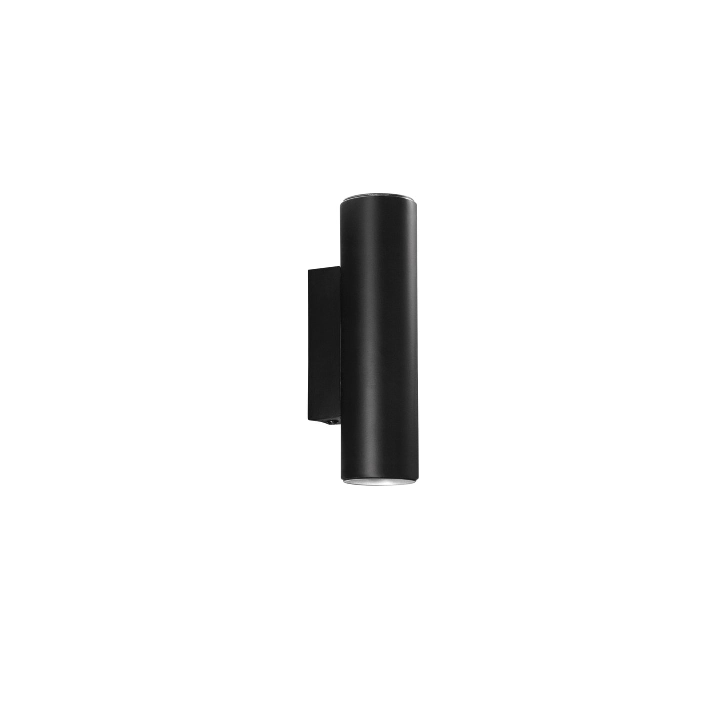 Applique DUDUK rotonda biemissione in metallo nero 7 cm.
