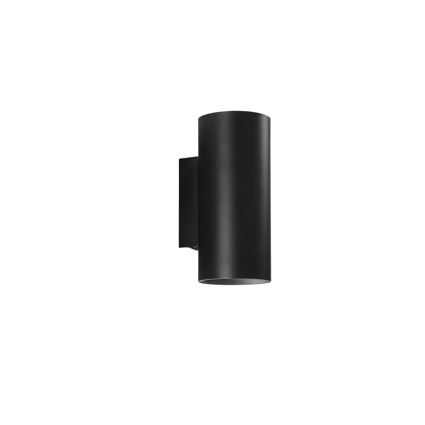 Applique DUDUK rotonda biemissione in metallo nero 10 cm.