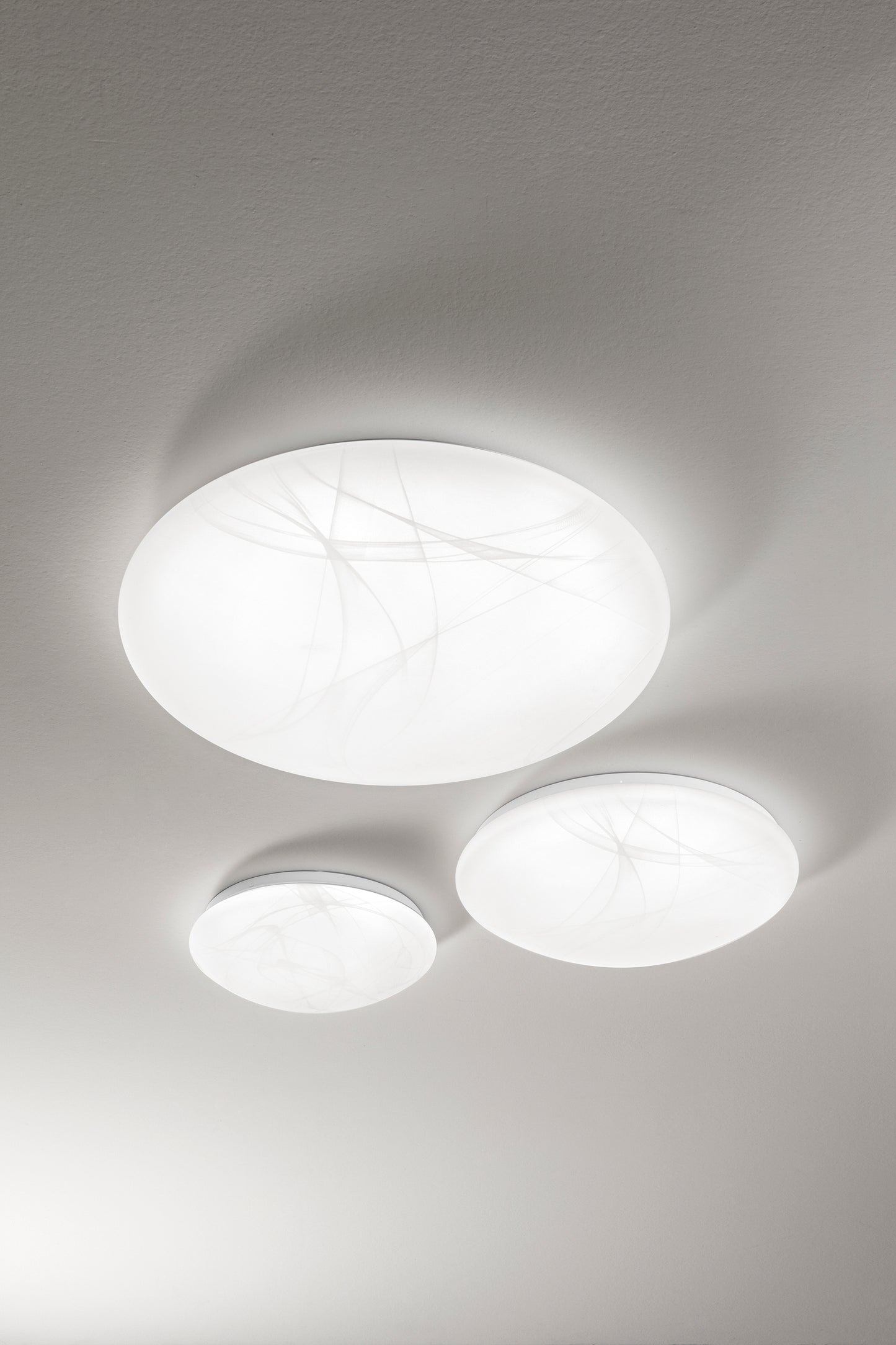 Plafoniera LED DYANA bianco in vetro satinato 38,5cm Ø - CCT