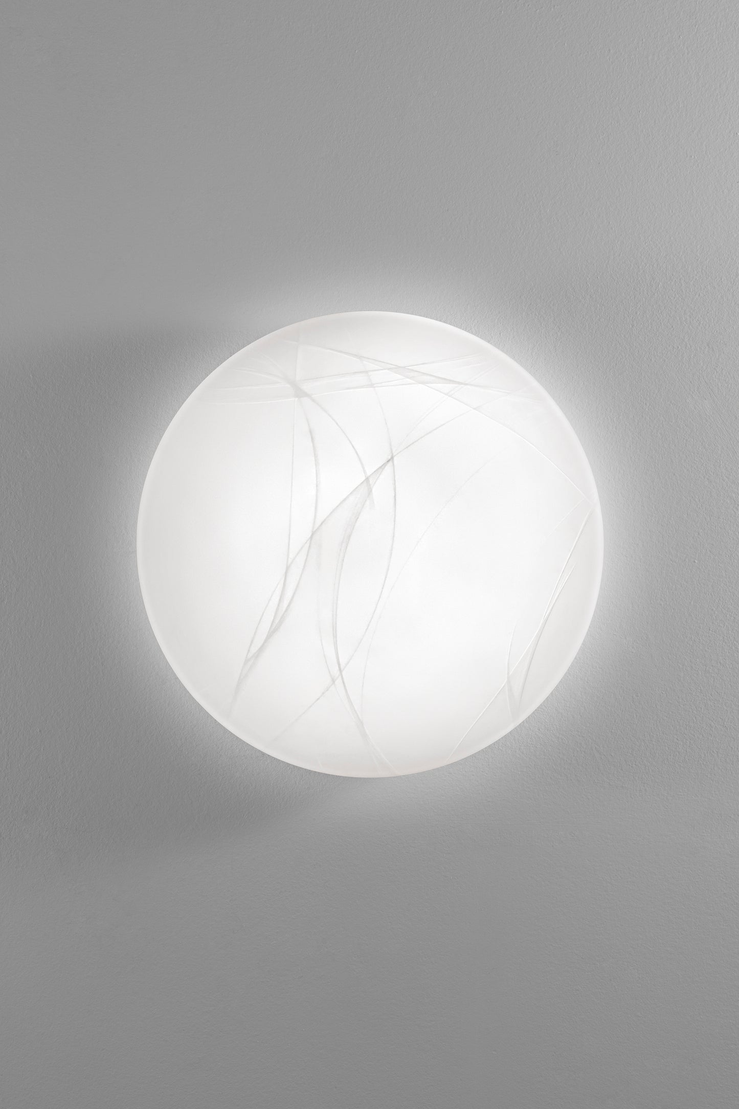 Plafoniera LED DYANA bianco in vetro satinato 51cm. Ø - CCT