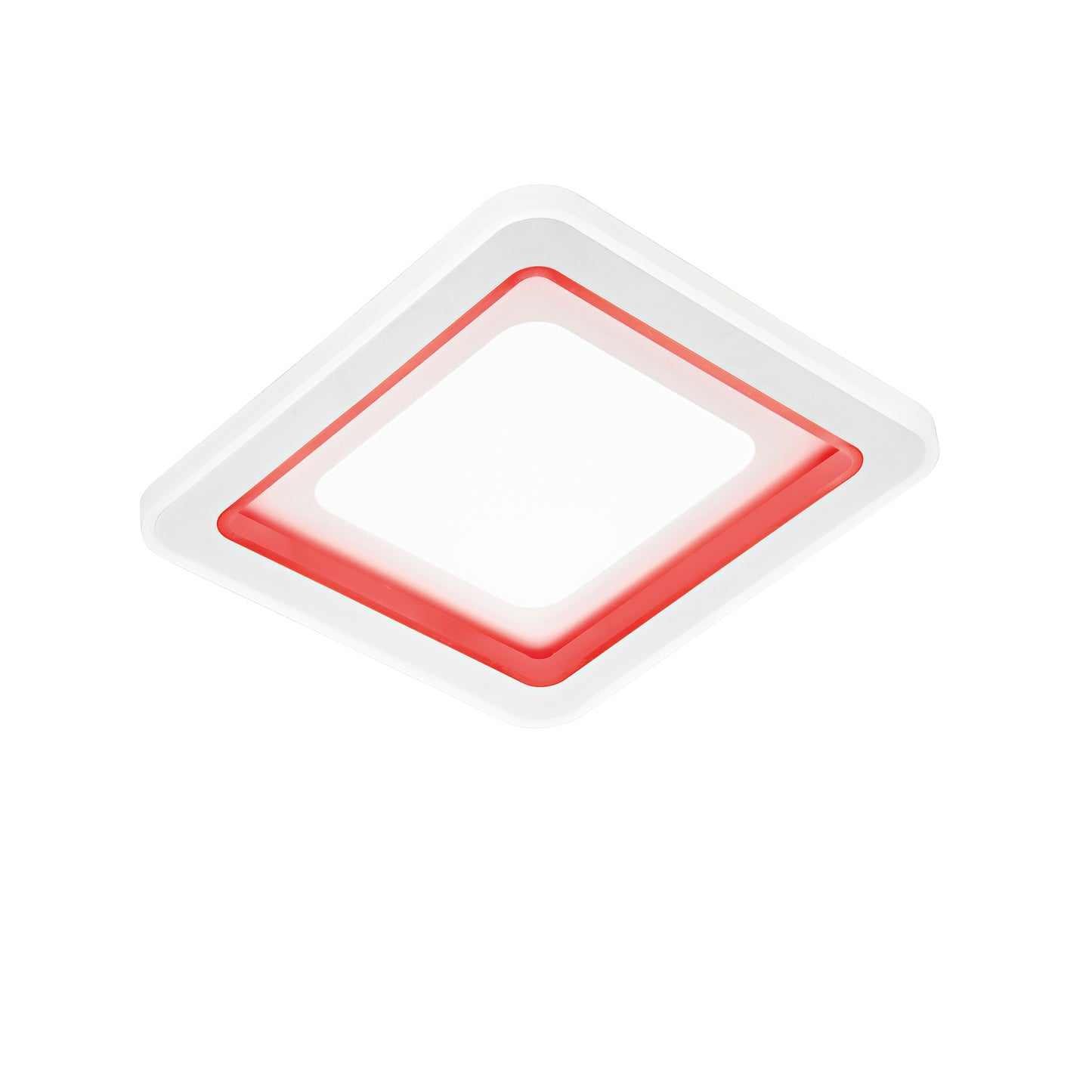 Plafoniera LED DYGITAL quadrata in metallo bianco dimmerabile CCT e RGB con telecomando