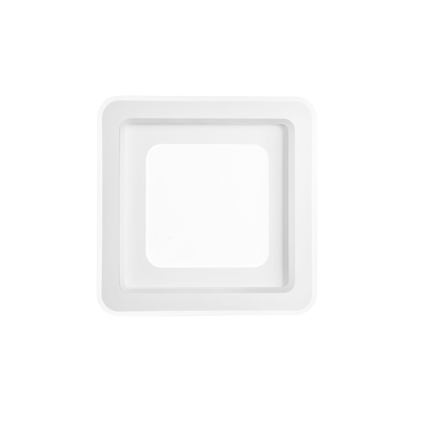 Plafoniera LED DYGITAL quadrata in metallo bianco dimmerabile CCT e RGB con telecomando