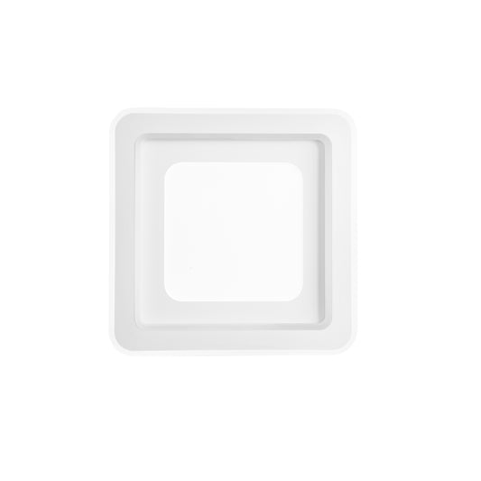 Plafoniera LED DYGITAL quadrata in metallo bianco dimmerabile CCT e RGB con telecomando