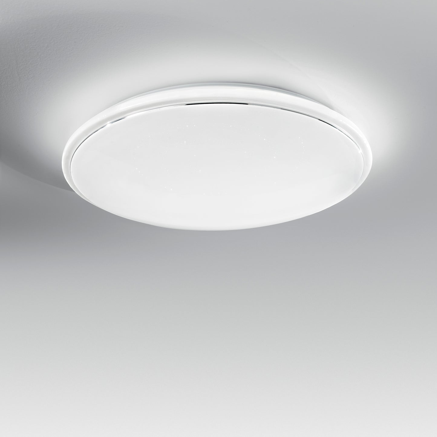 Plafoniera EGO in acrilico bianca CCT. Wi-Fi e telecomando incluso 79cm. Ø