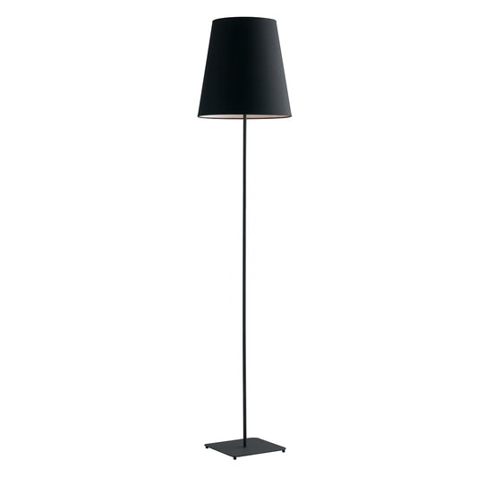 Piantana ELVIS in metallo nero con paralume in tessuto 155
