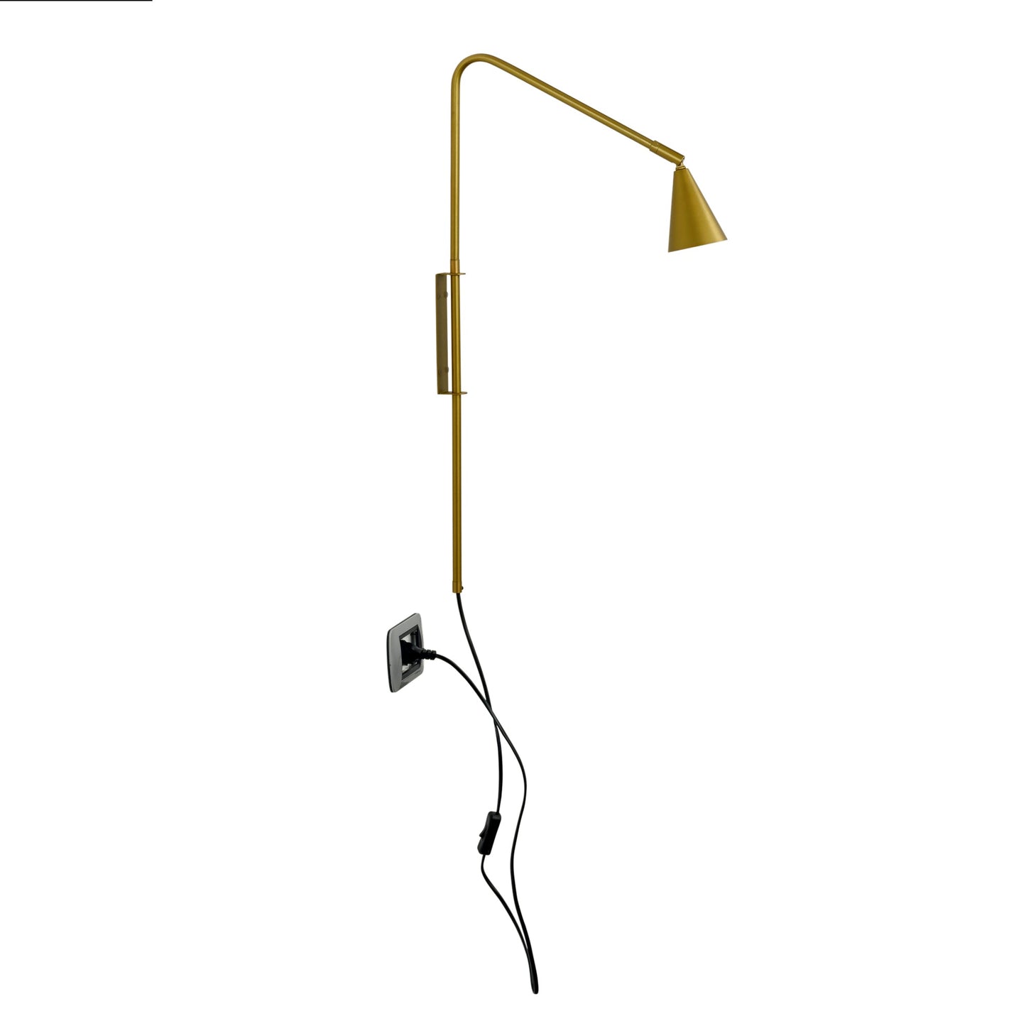 Applique ENEA in metallo oro con punto luce orientabile