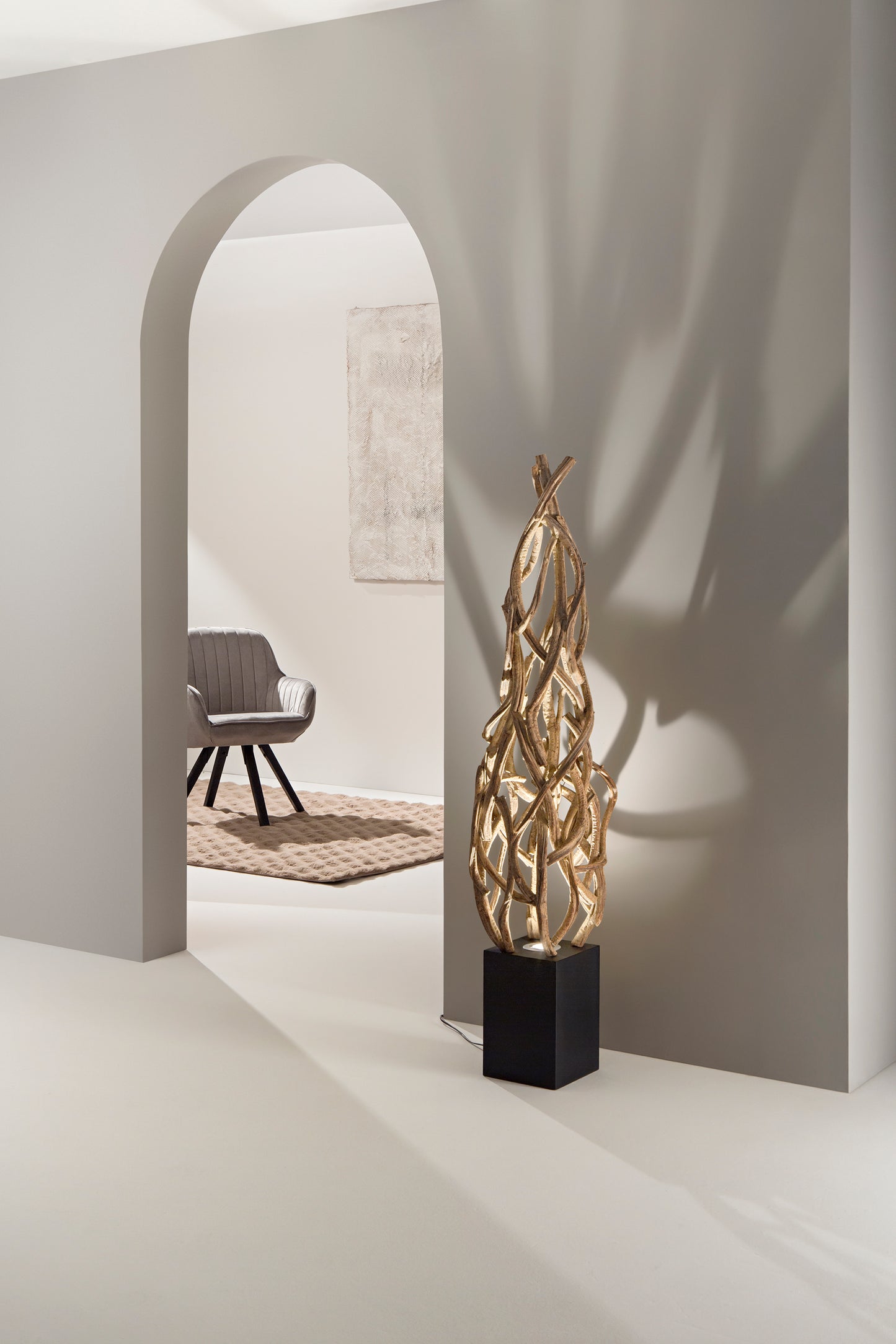 Piantana EPIGEA in legno artigianale