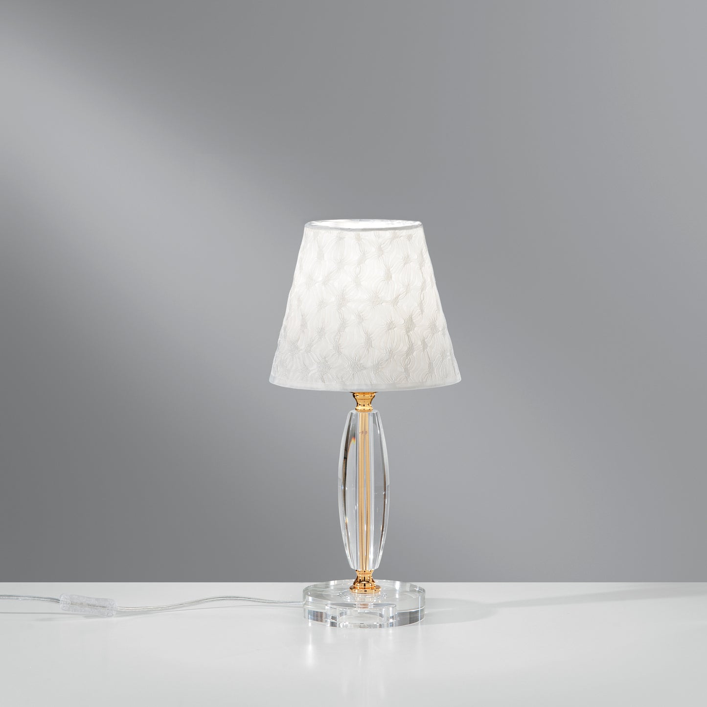 Lampada da tavolo EPOQUE in cristallo con finiture oro 43 cm.