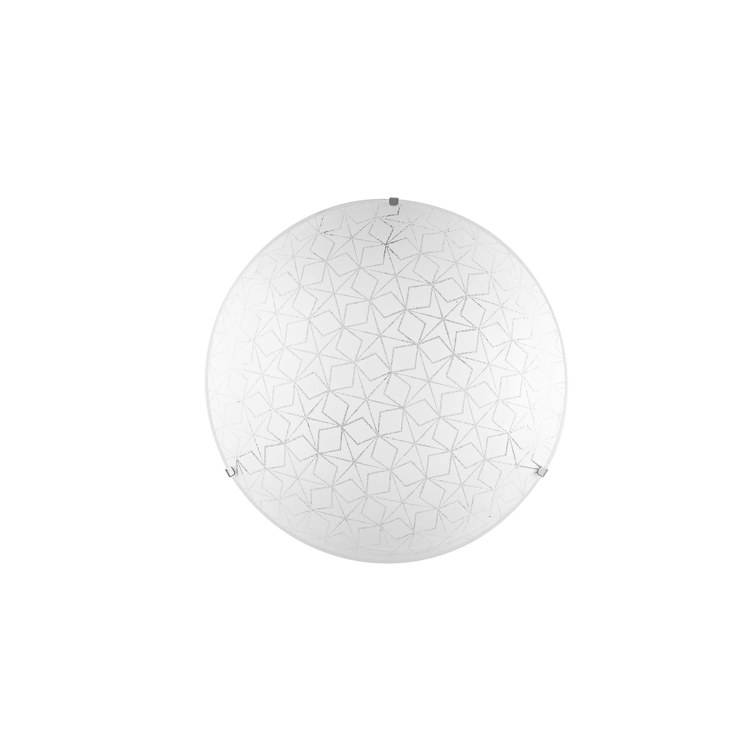 Plafoniera ESAGRAM in vetro bianco 30 cm. Ø