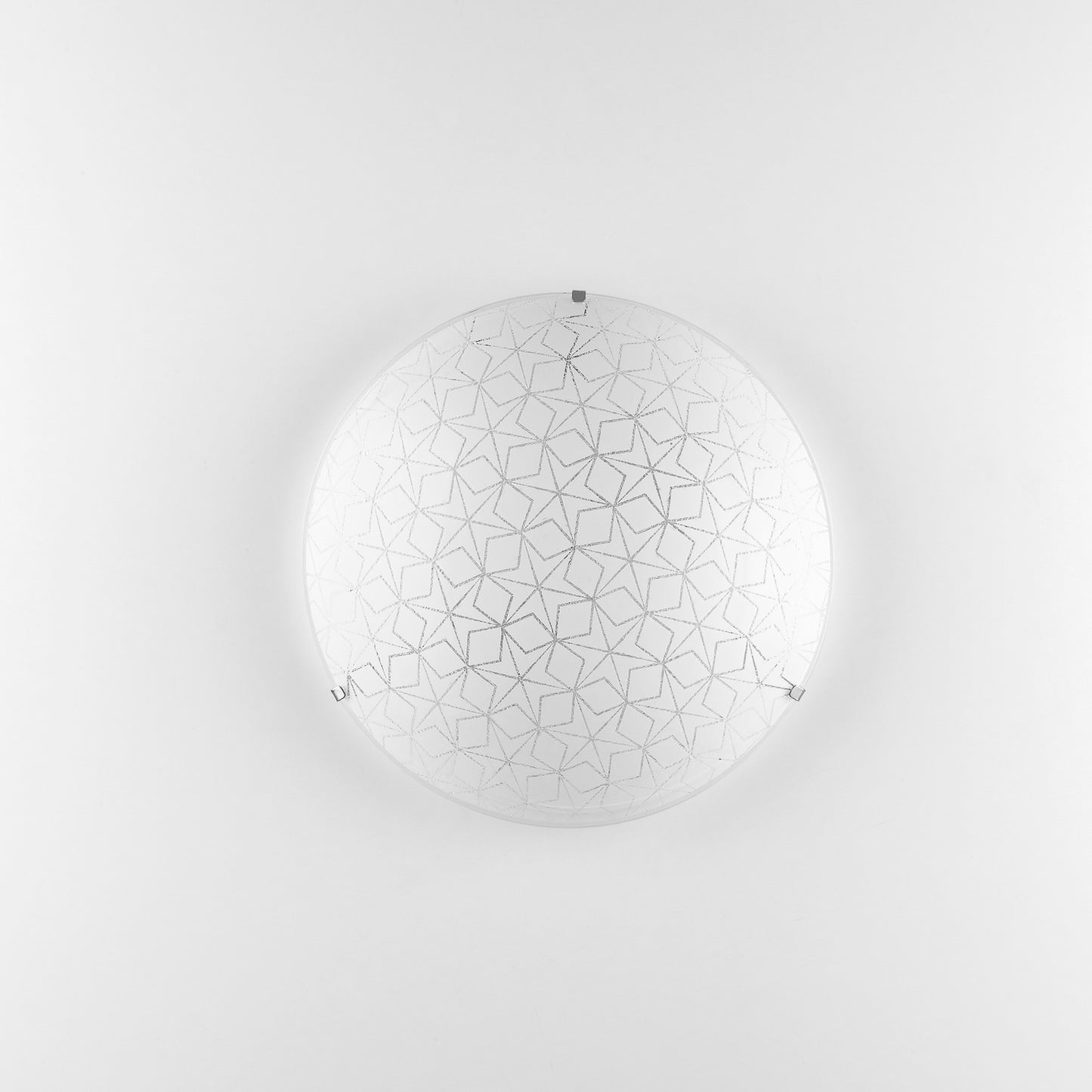 Plafoniera ESAGRAM in vetro bianco 30 cm. Ø