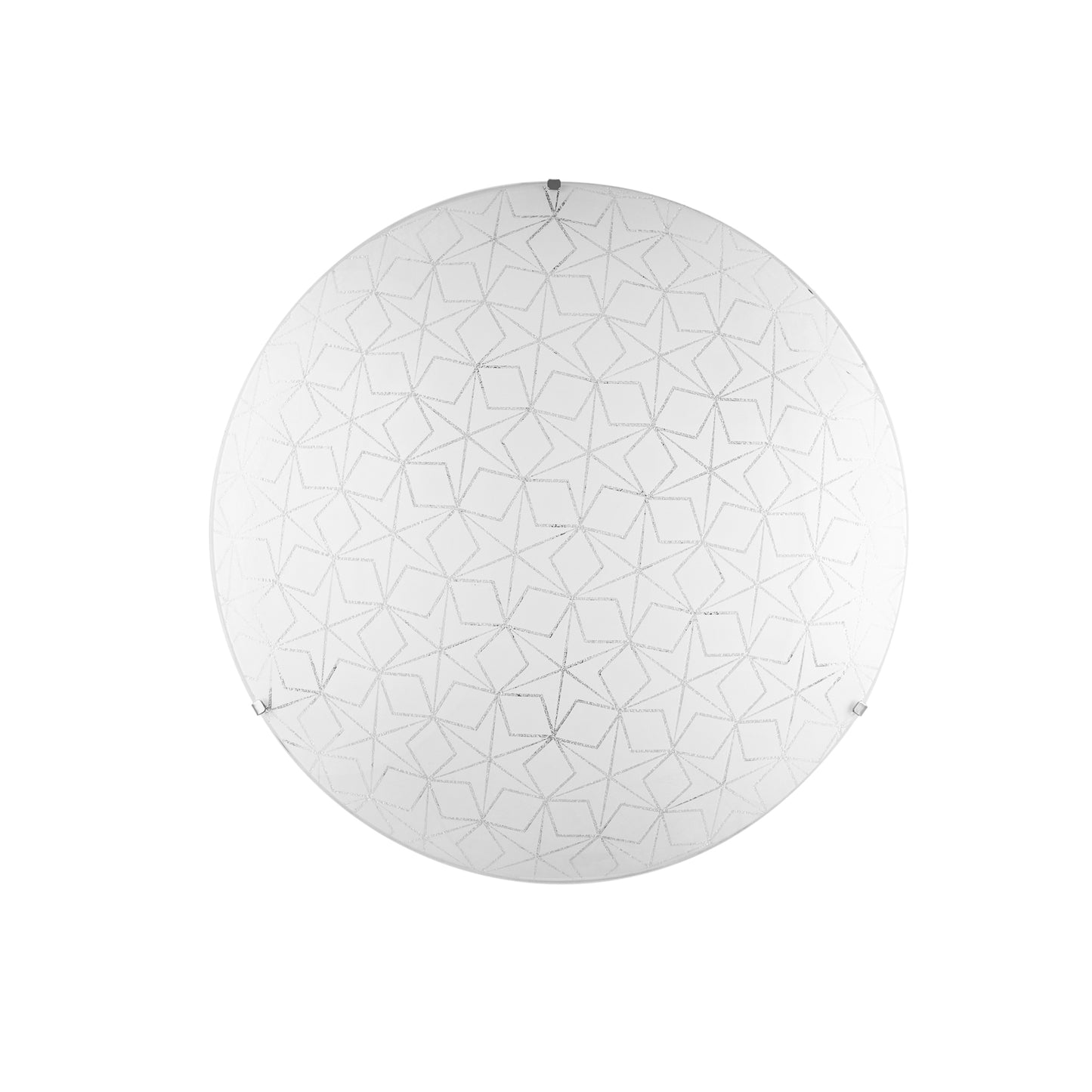 Plafoniera ESAGRAM in vetro bianco 40 cm. Ø