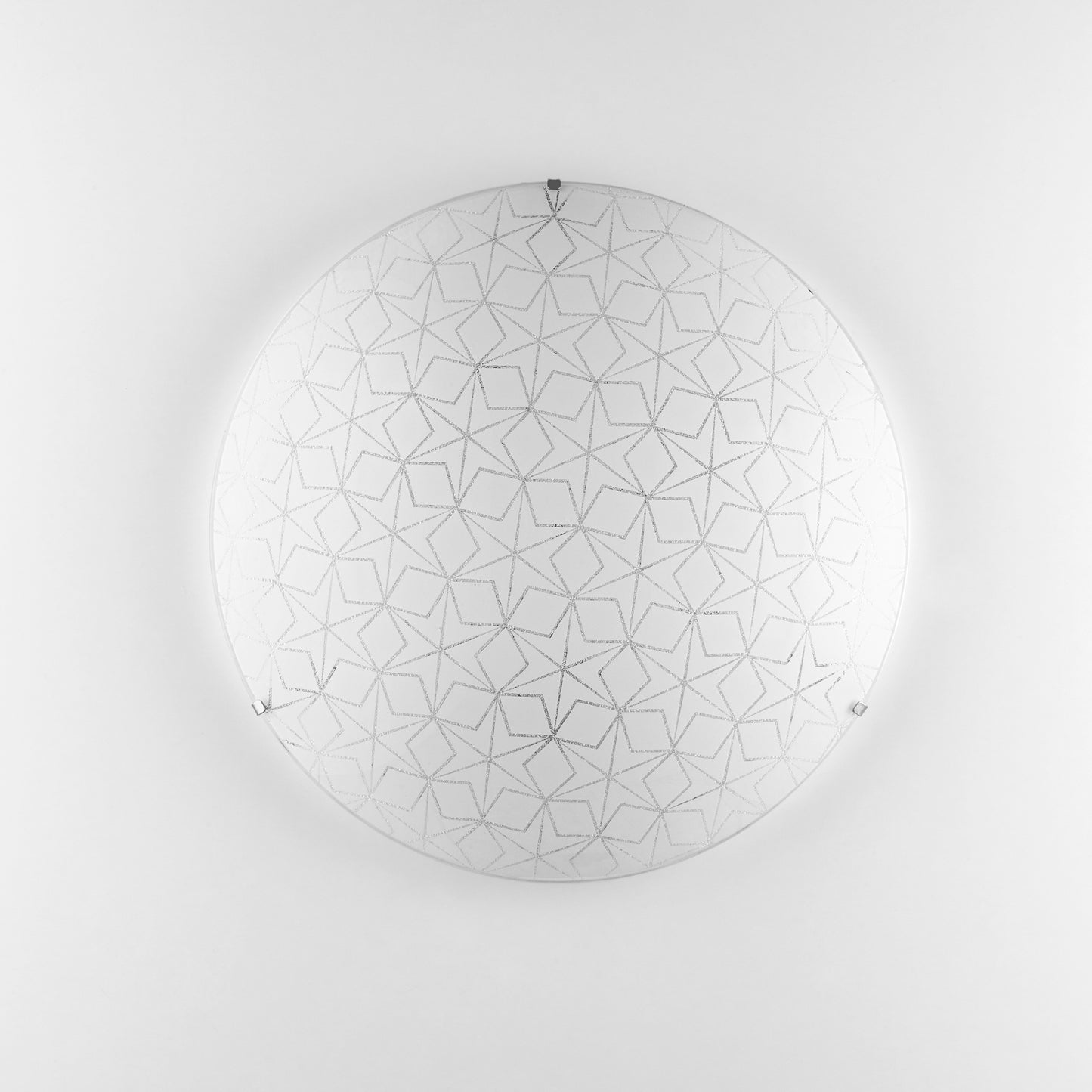 Plafoniera ESAGRAM in vetro bianco 40 cm. Ø