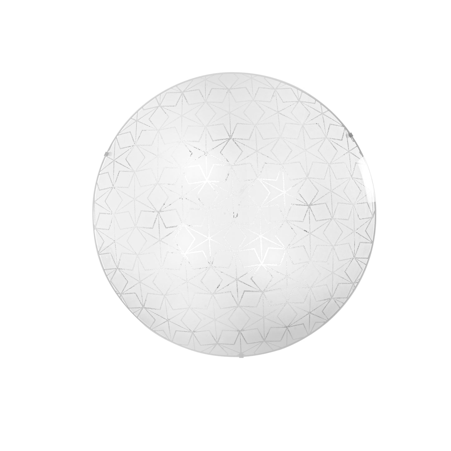 Plafoniera ESAGRAM in vetro bianco 50 cm. Ø